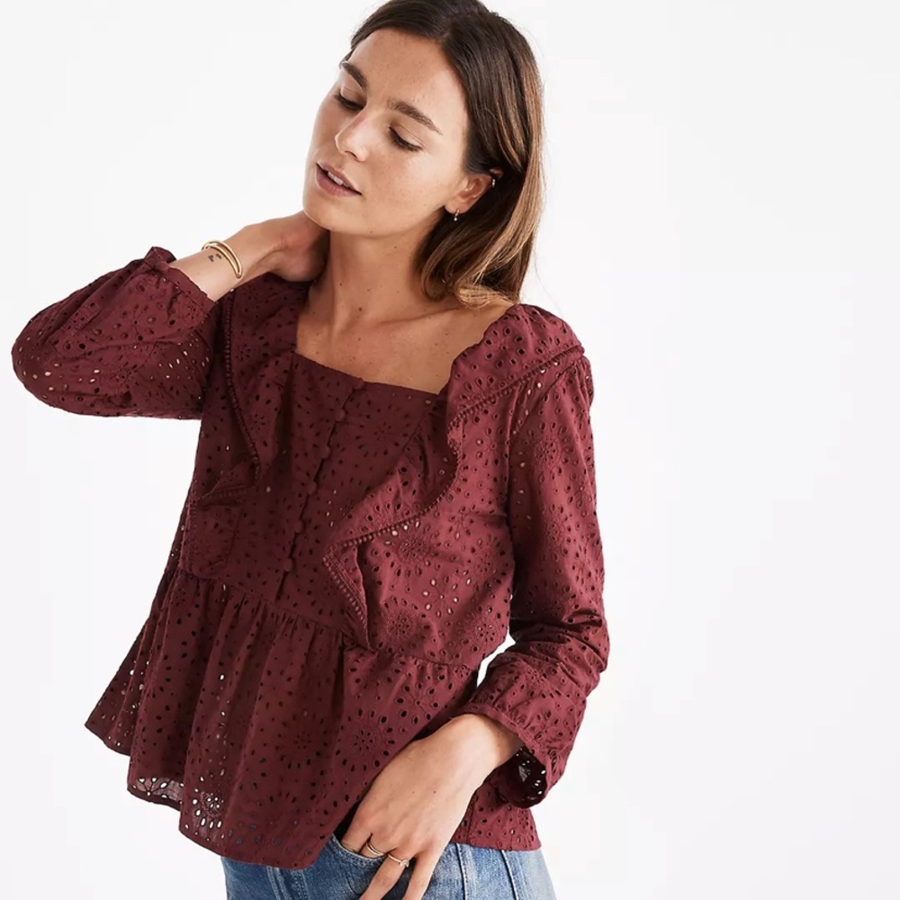 Madewell Eyelet top